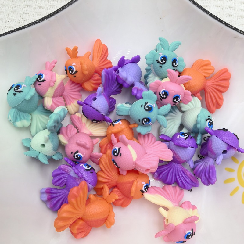 Jewelry Making 3 Year Old - 20Pcs 3D 실리콘 비즈 식품 등급