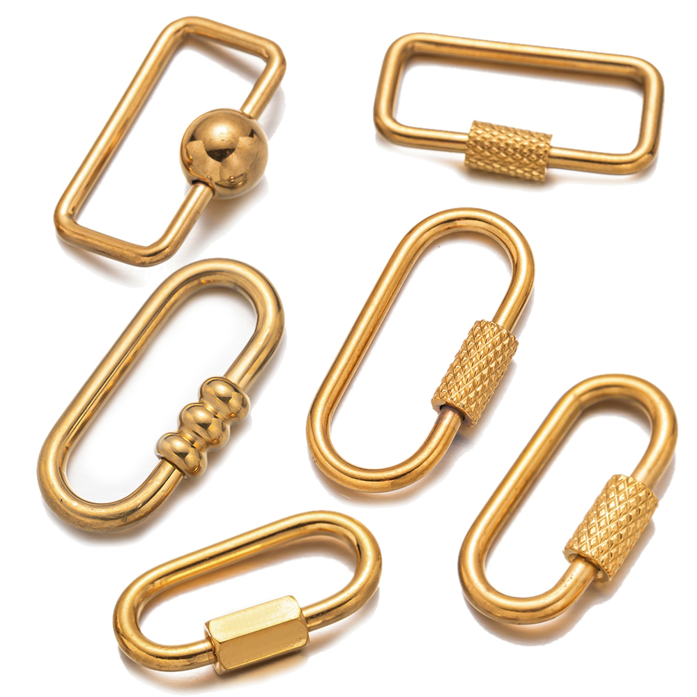Jewelry Making Charms - 5pcs 스테인레스 스틸 작은 타원형 잠금