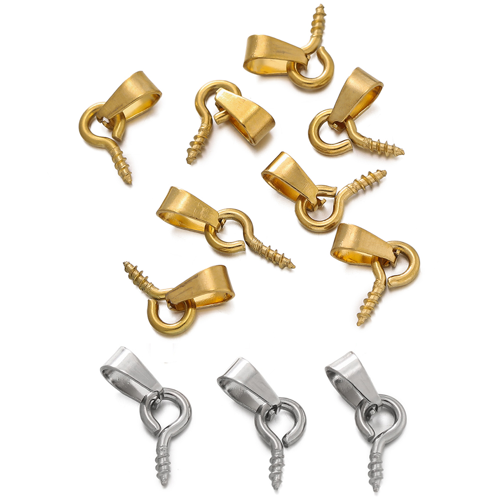 Jewelry Making Charms - 20세트 스테인리스 스틸 베일 클래스프, 스크류
