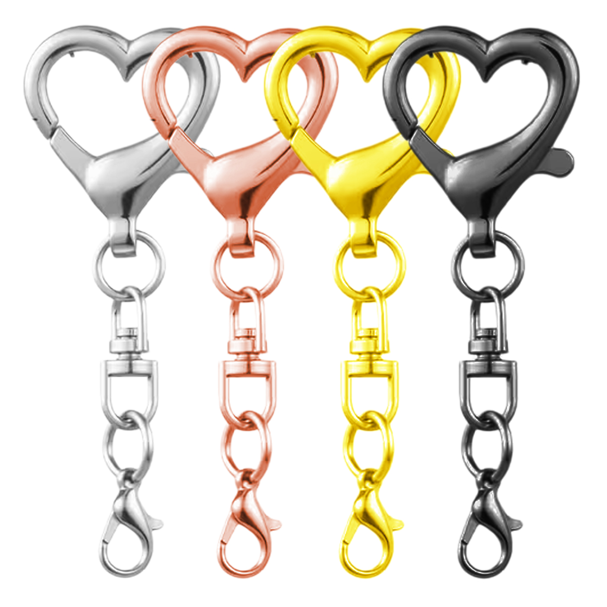 Jewelry Making Material - 5/15/30개 하트 모양 회전식 클래스프 스프링