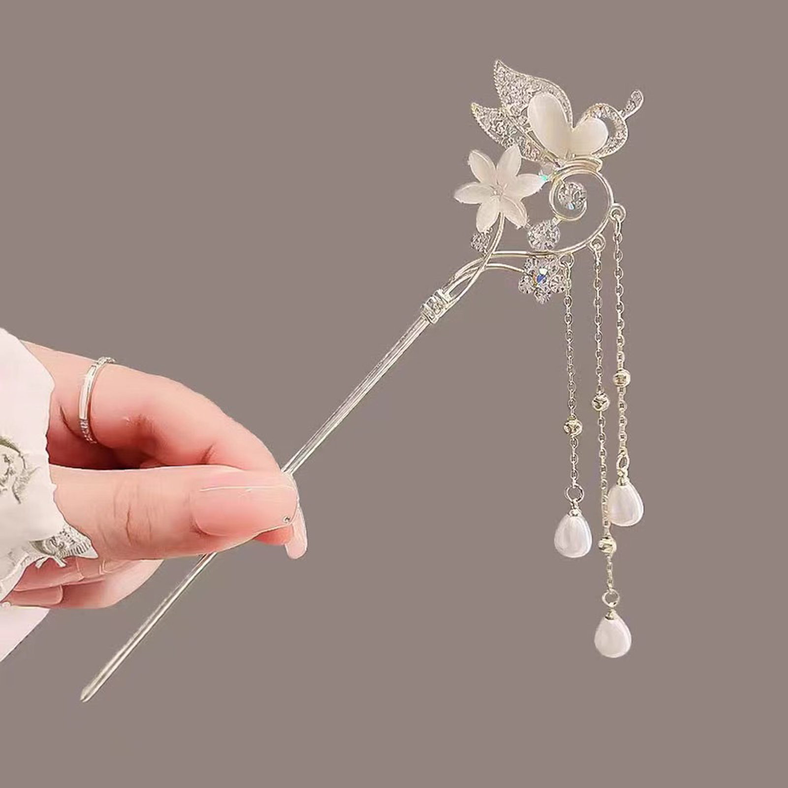 Jewelry Making Adults - 여성용 헤어 스틱 머리핀 고양이 눈꽃