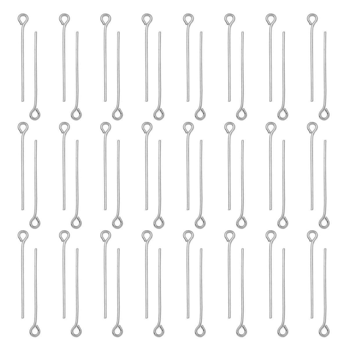Jewelry Making Rivets - 100개/세트 스테인리스 스틸 아이핀 DIY 쥬얼리