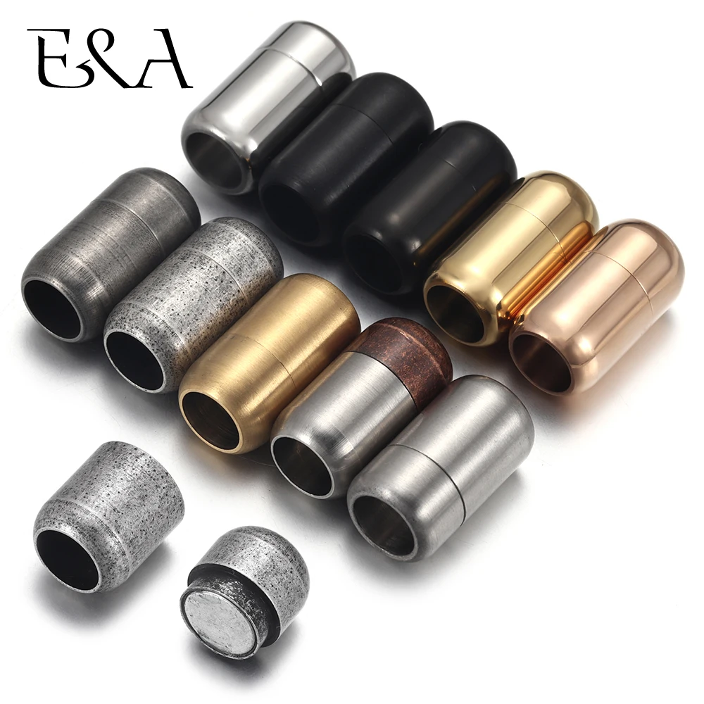 Jewelry Making Material - 스테인레스 스틸 3mm-8mm 라운드 마그네틱 걸쇠