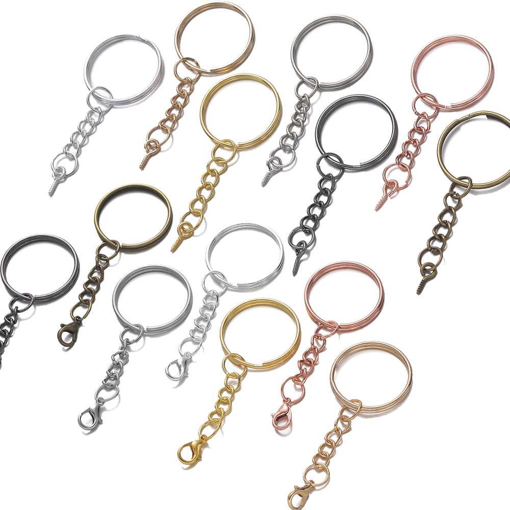 Jewelry Making Rivets - 10개/세트 25mm 스크류 아이 핀 키체인