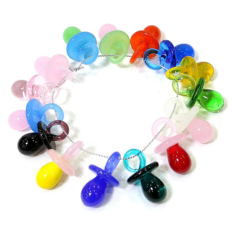 Jewelry Making 3 Year Old - 소형 유리 젖꼭지 매력 귀여운 젖꼭지