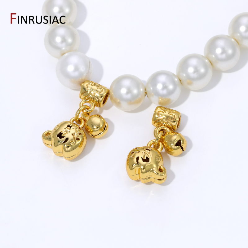 Jewelry Making Charms - 18K 금도금 황동 펜던트 베일, 행운의