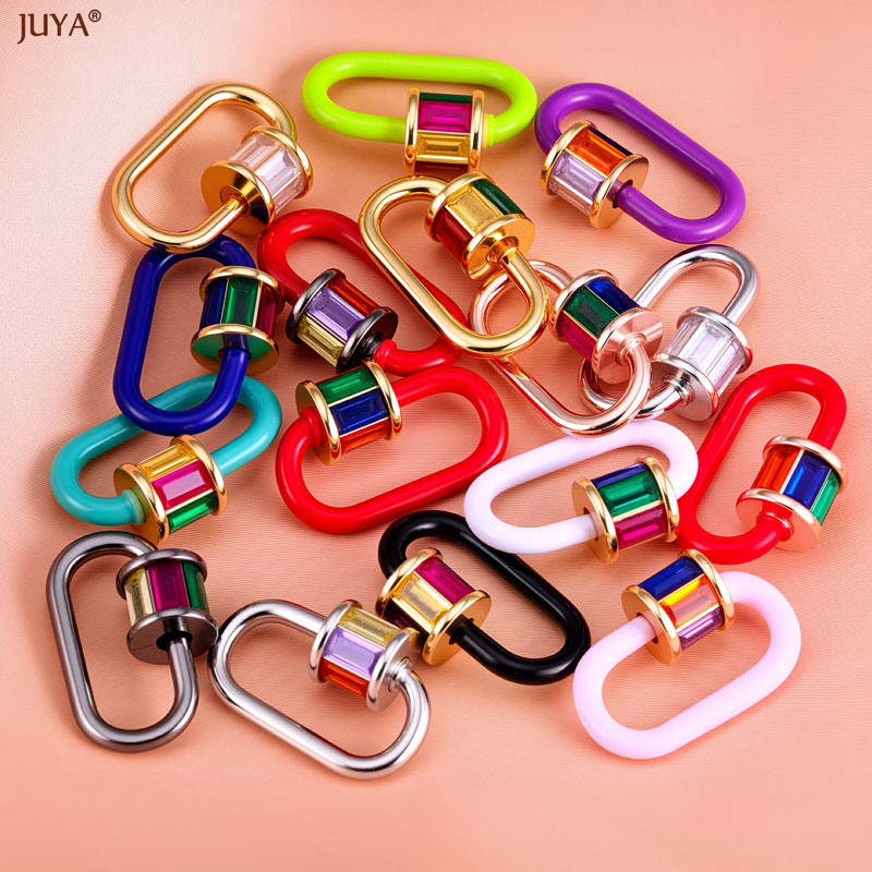 JUYA 레인보우 크리스탈 에나멜 스크류 카라비너 ​​ - Jewelry Making Material 리뷰 및 가격