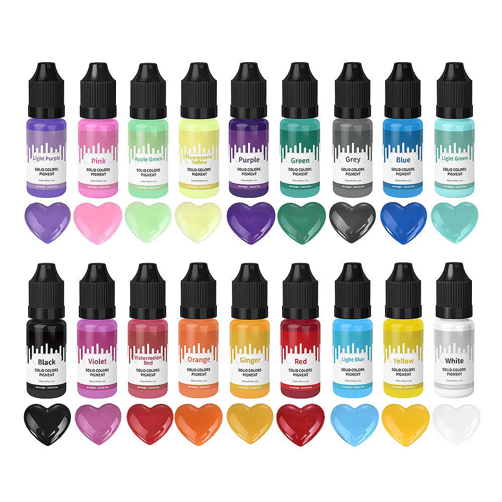 18 색상 10ml 마카롱 솔리드 파스텔 컬러 수지 안 - Jewelry Making Techniques 리뷰 및 가격