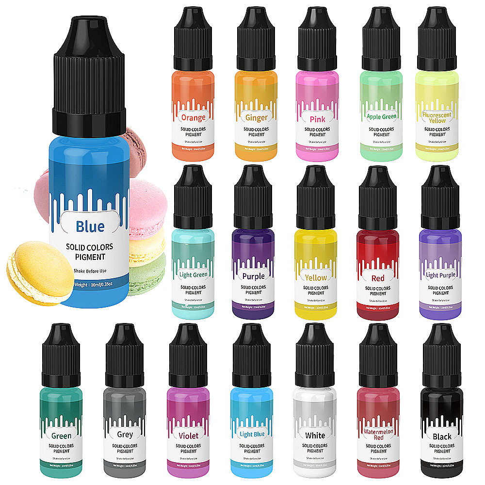 18 색상 10ml 마카롱 솔리드 파스텔 컬러 수지 안 - Jewelry Making Techniques 리뷰 및 가격