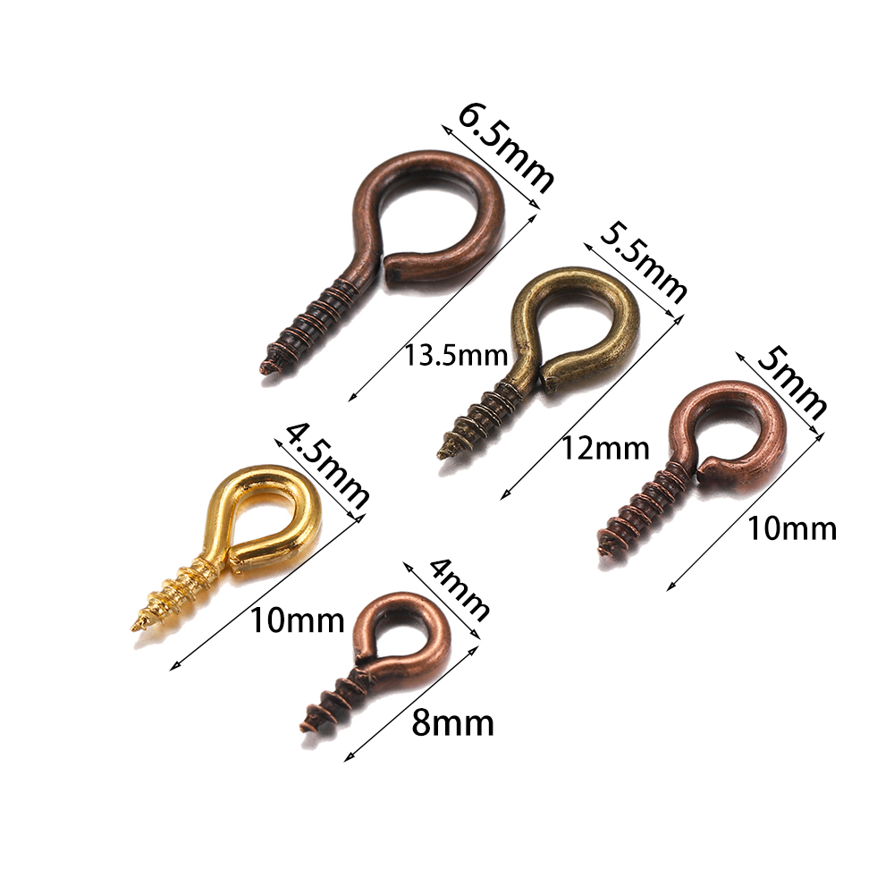 100/200 개/몫 금속 작은 작은 나사 눈 핀 Ey - Jewelry Making Rivets 리뷰 및 가격