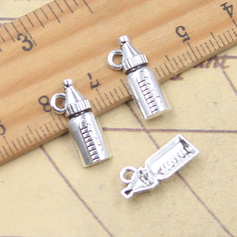 30pcs 매력 아기 병 먹이 병 17x8mm 골동품  - Jewelry Making 3 Year Old 리뷰 및 가격