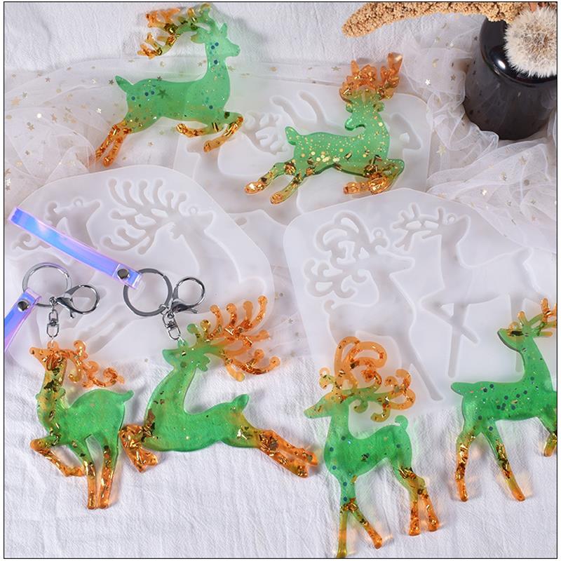 키 체인 펜던트 매력에 대 한 크리스마스 엘크 에폭시  - Jewelry Making Techniques 리뷰 및 가격