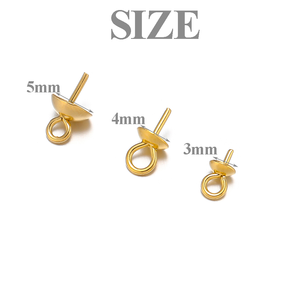 50-100pcs 골드 컬러 스테인레스 스틸 아이 핀  - Jewelry Making Rivets 리뷰 및 가격