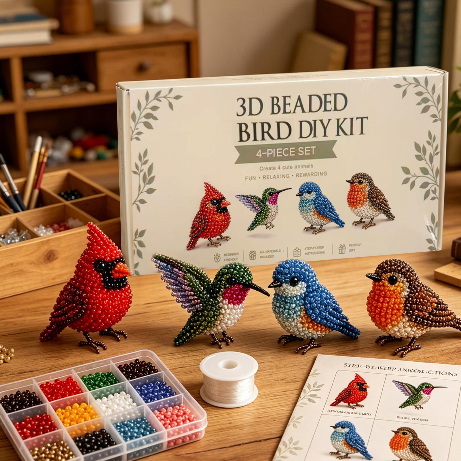 귀여운 새와 동물 비즈 공예 세트 밝은 색상의 활기찬  - Jewelry Making Desk 리뷰 및 가격
