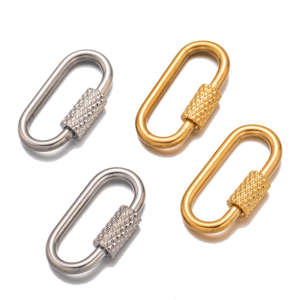 5pcs 스테인레스 스틸 작은 타원형 잠금 Carabi - Jewelry Making Charms 리뷰 및 가격