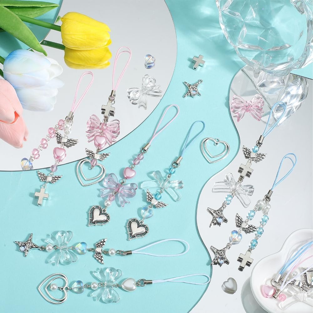 154Pcs DIY 8 세트 전화 매력 만들기 키트 귀 - Jewelry Making Course 리뷰 및 가격
