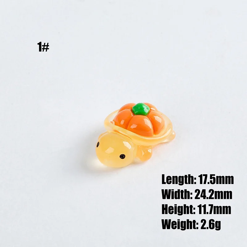 어둠 속에서 빛나는 과일 거북이 레진 참 장식품, 미니 - Jewelry Making Desk 리뷰 및 가격