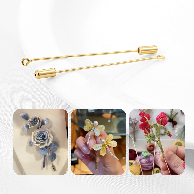 20개 금속 브로치 핀 바늘핀 스토퍼 마감형 핀 정장  - Jewelry Making Rivets 리뷰 및 가격