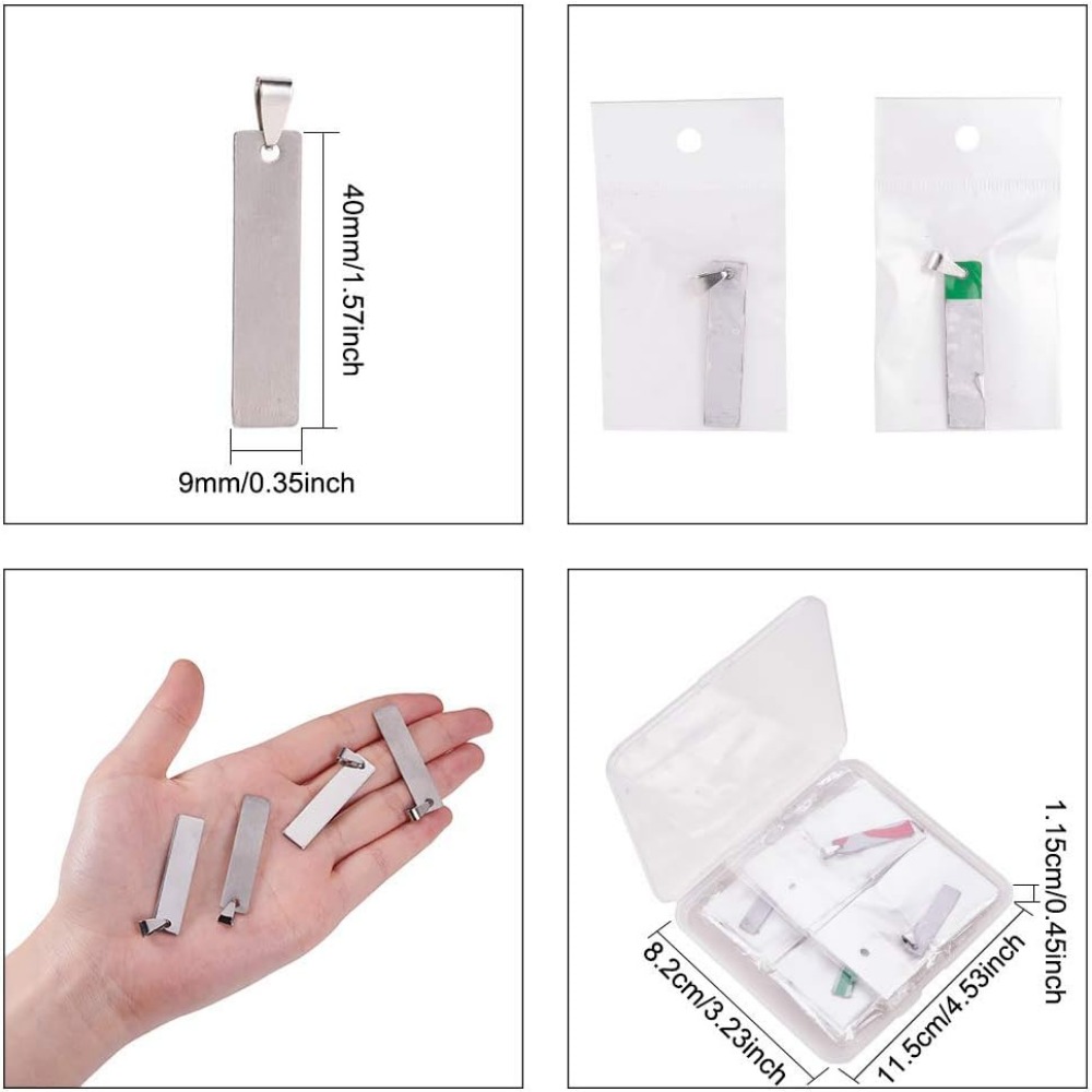 20PCS 1.5x0.3 인치 직사각형 스탬핑 공백 목 - Jewelry Making Course 리뷰 및 가격