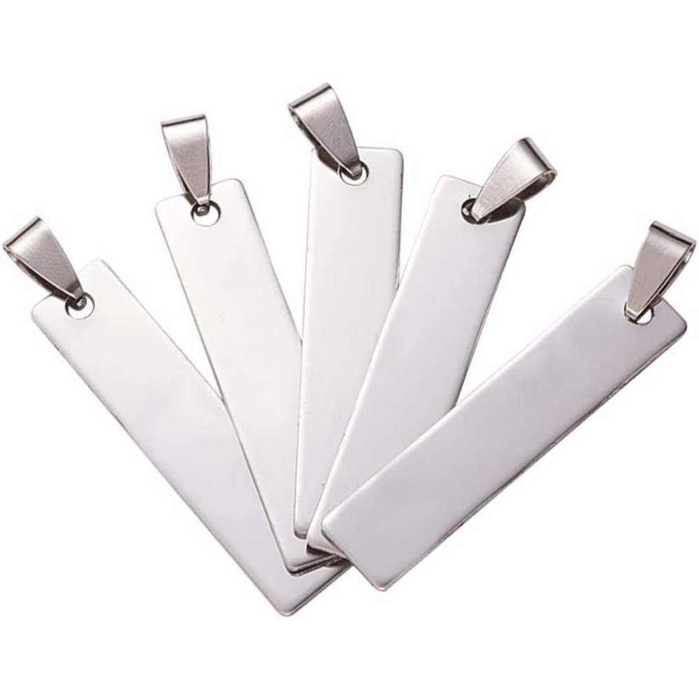 20PCS 1.5x0.3 인치 직사각형 스탬핑 공백 목 - Jewelry Making Course 리뷰 및 가격