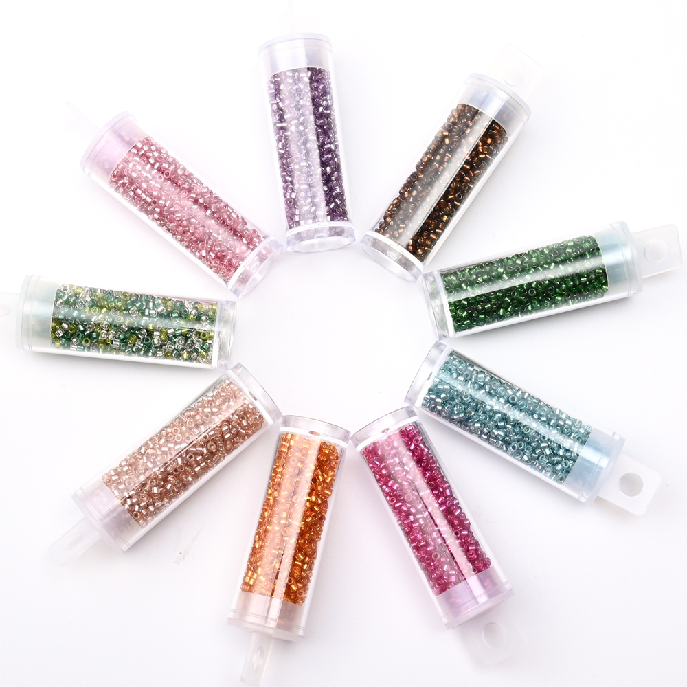 2mm 실버 색상 내부 미니 일본 비즈 유리 공예 비즈 - Seed Bead Tube 리뷰 및 가격