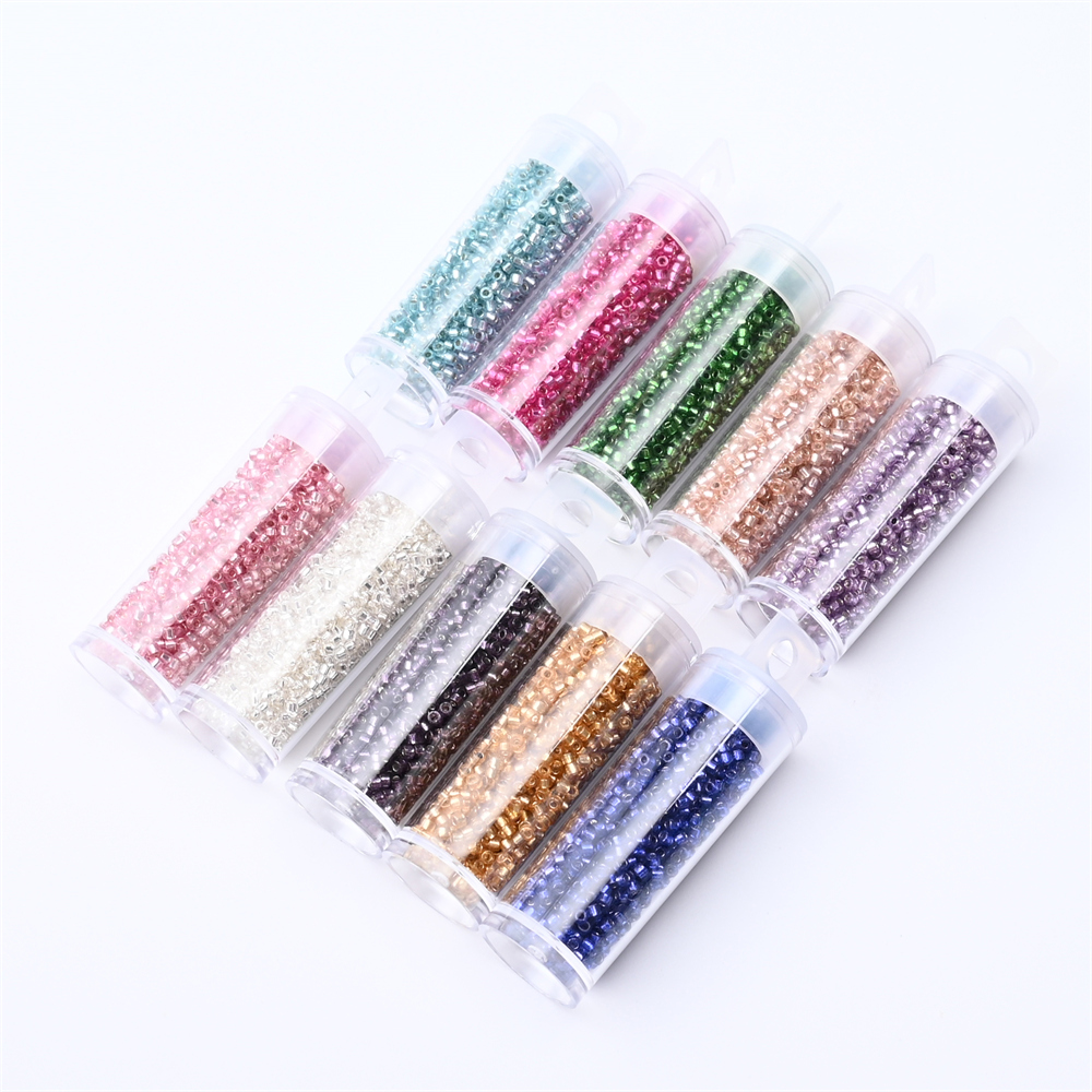 2mm 실버 색상 내부 미니 일본 비즈 유리 공예 비즈 - Seed Bead Tube 리뷰 및 가격