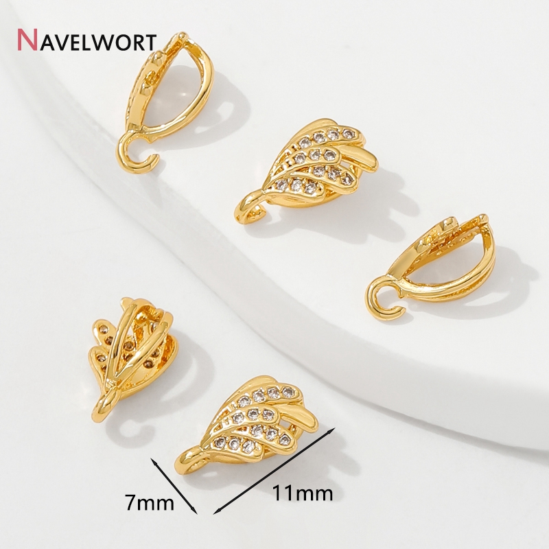 18K 금도금 황동 지르콘 펜던트 핀치 클립, 지르콘  - Jewelry Making Material 리뷰 및 가격