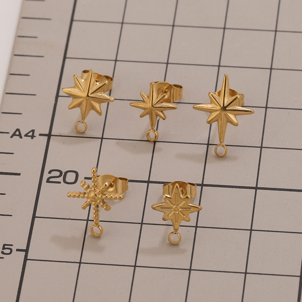 6개 스테인리스 스틸 별 모양 귀걸이 스터드, 귀걸이  - Jewelry Making Techniques 리뷰 및 가격