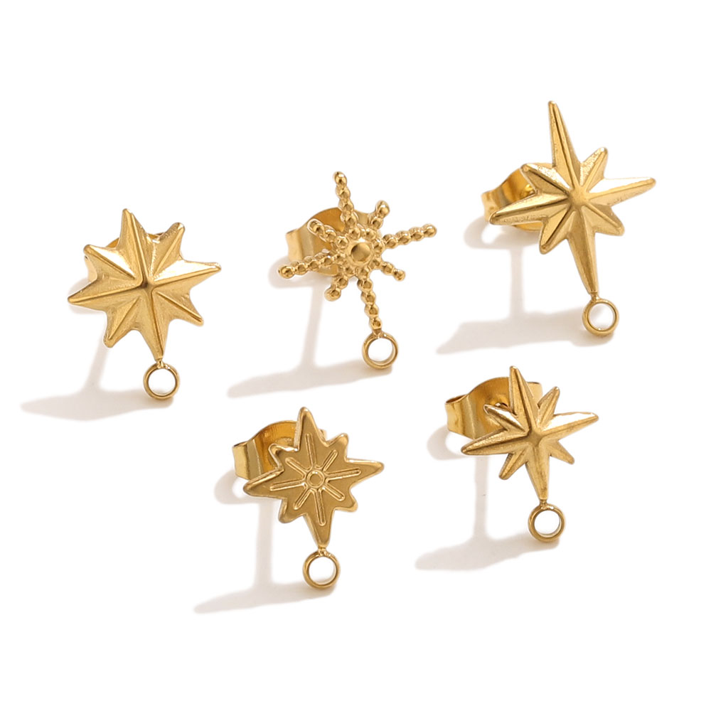 6개 스테인리스 스틸 별 모양 귀걸이 스터드, 귀걸이  - Jewelry Making Techniques 리뷰 및 가격