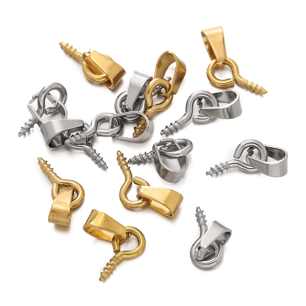 20세트 스테인리스 스틸 베일 클래스프, 스크류 아이  - Jewelry Making Charms 리뷰 및 가격