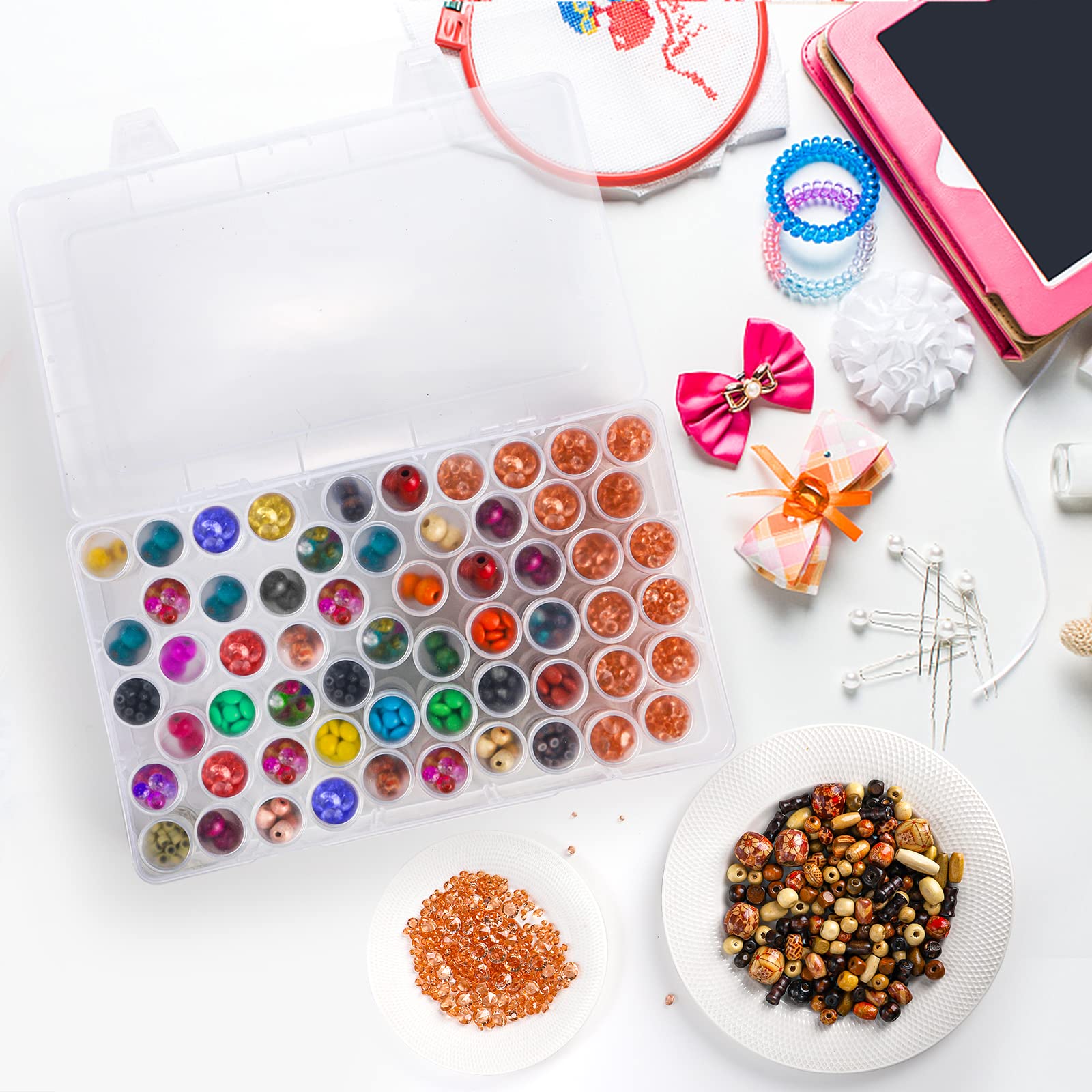 1pc 24/30//38/60 슬롯 플라스틱 보관 상자 - Jewelry Making Workshops 리뷰 및 가격