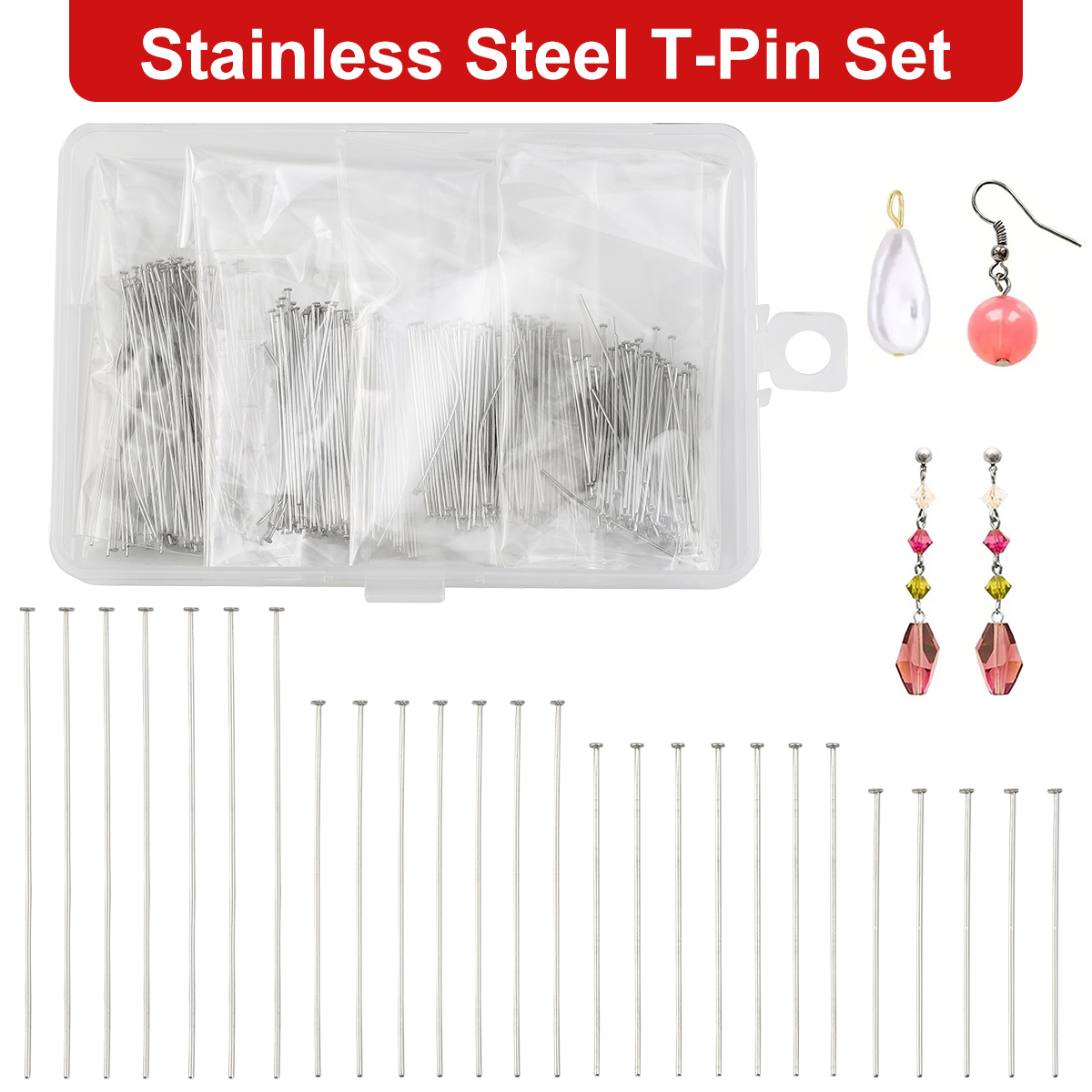 스테인리스 스틸 플랫 핀, 스테인리스 스틸 T 곡선 핀 - Beading Needle Fine 리뷰 및 가격