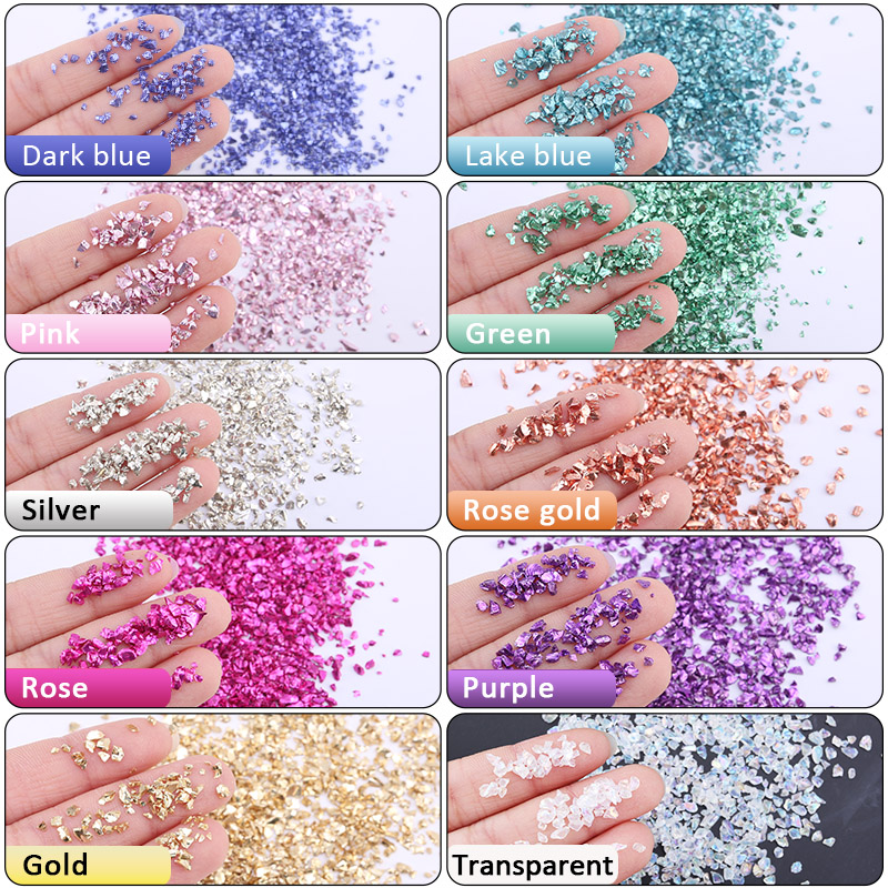 에폭시 수지 다채로운 금속 사암 네일 아트 자갈 충전  - Jewelry Making Techniques 리뷰 및 가격