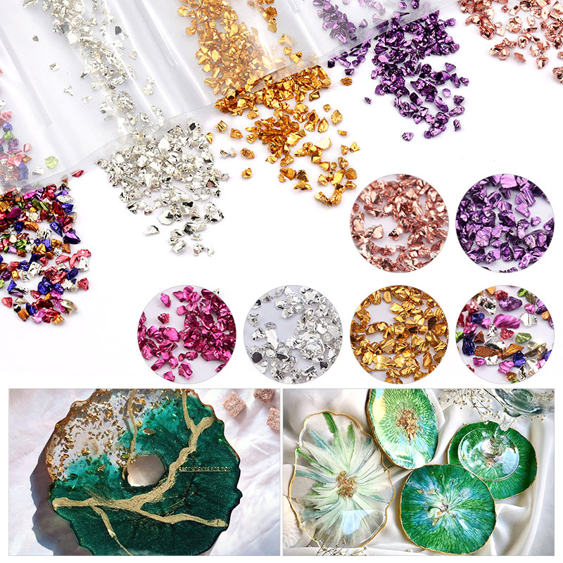 에폭시 수지 다채로운 금속 사암 네일 아트 자갈 충전  - Jewelry Making Techniques 리뷰 및 가격