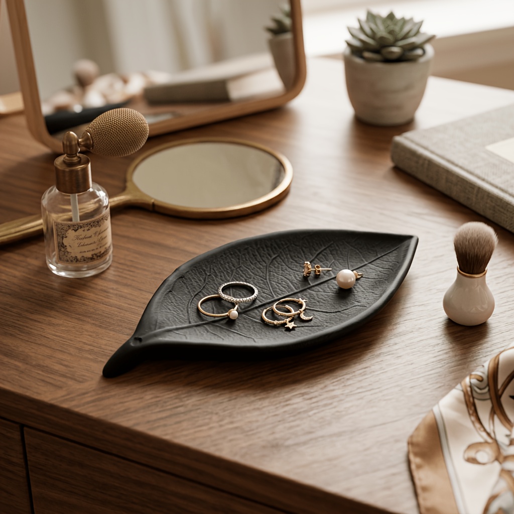미니멀리스트 3D 나뭇잎 모양 보석 접시, 반지, 목걸 - Jewelry Making Desk 리뷰 및 가격