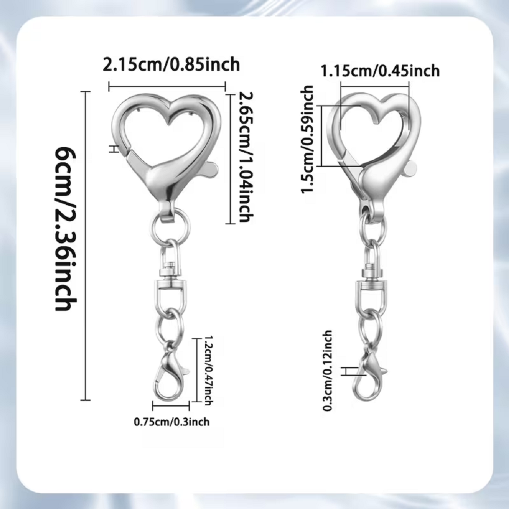 5/15/30개 하트 모양 회전식 클래스프 스프링 걸이 - Jewelry Making Material 리뷰 및 가격