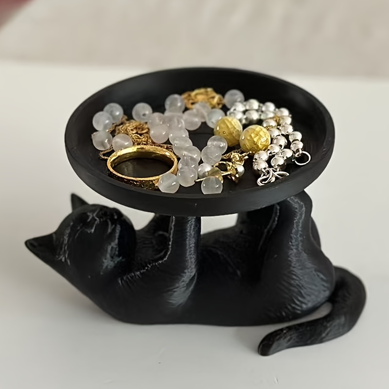 심플 스타일 재미있는 고양이 보석 트레이, 데스크탑 보 - Jewelry Making Desk 리뷰 및 가격