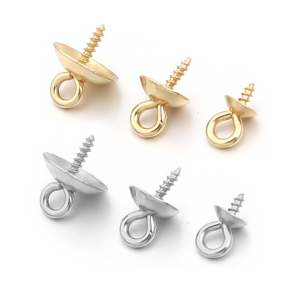 20개 스테인레스 스틸 스크류 아이 핀 베일 탑 드릴드 - Jewelry Making Rivets 리뷰 및 가격