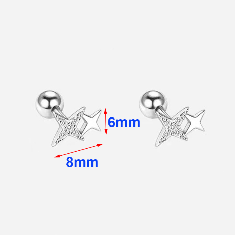 925 실버 니들 지르콘 스타 비드 스크류 스터드 귀걸 - Beading Needle Fine 리뷰 및 가격