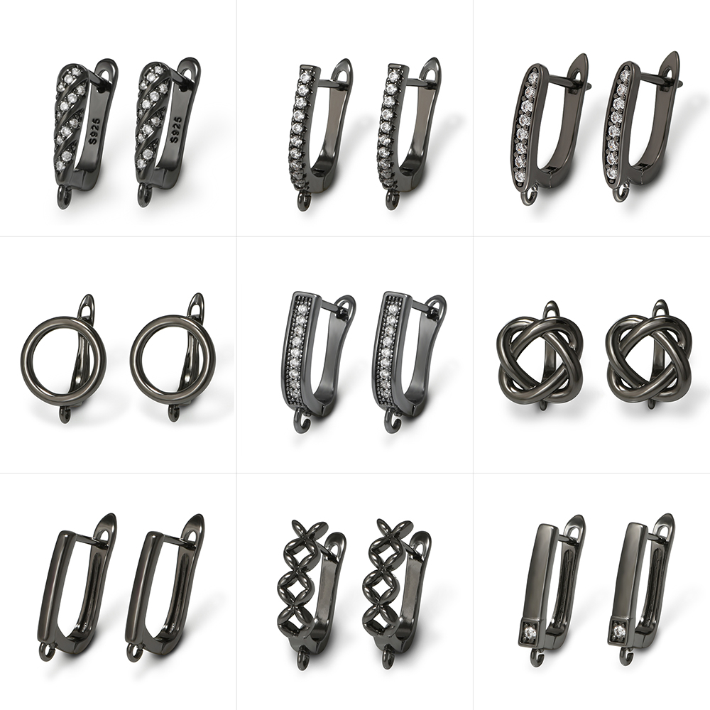 YANASI 1 쌍 건 블랙 황동 귀걸이 후크 DIY  - Jewelry Making Material 리뷰 및 가격