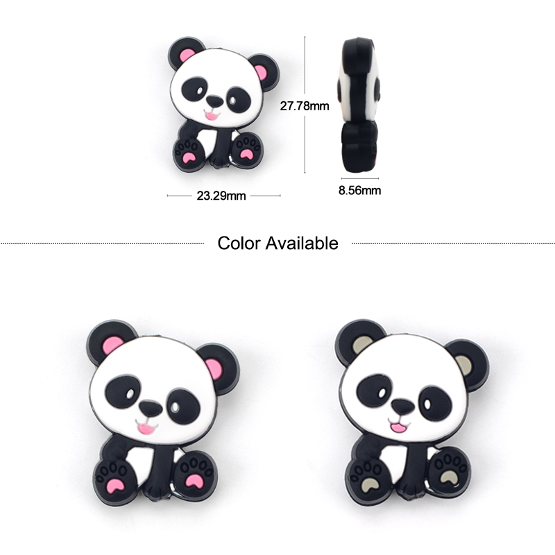 팬더 실리콘 구슬 5 개/몫 BPA 무료 아기 젖니가  - Jewelry Making 3 Year Old 리뷰 및 가격