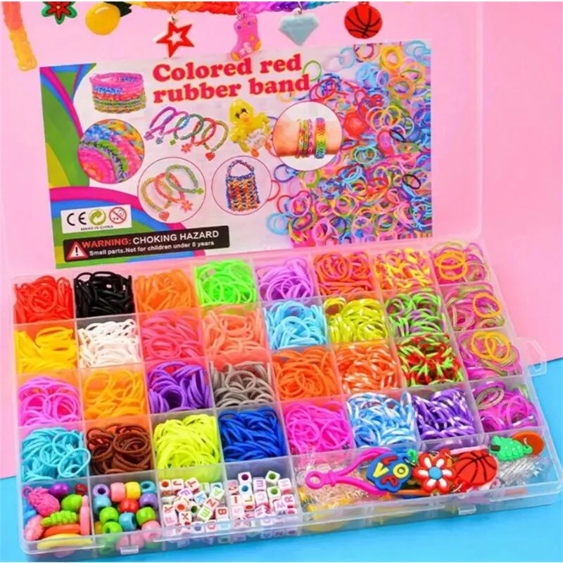 4300개 이상의 32가지 색상의 화려한 고무줄 모음- - Jewelry Making Tutorial 리뷰 및 가격