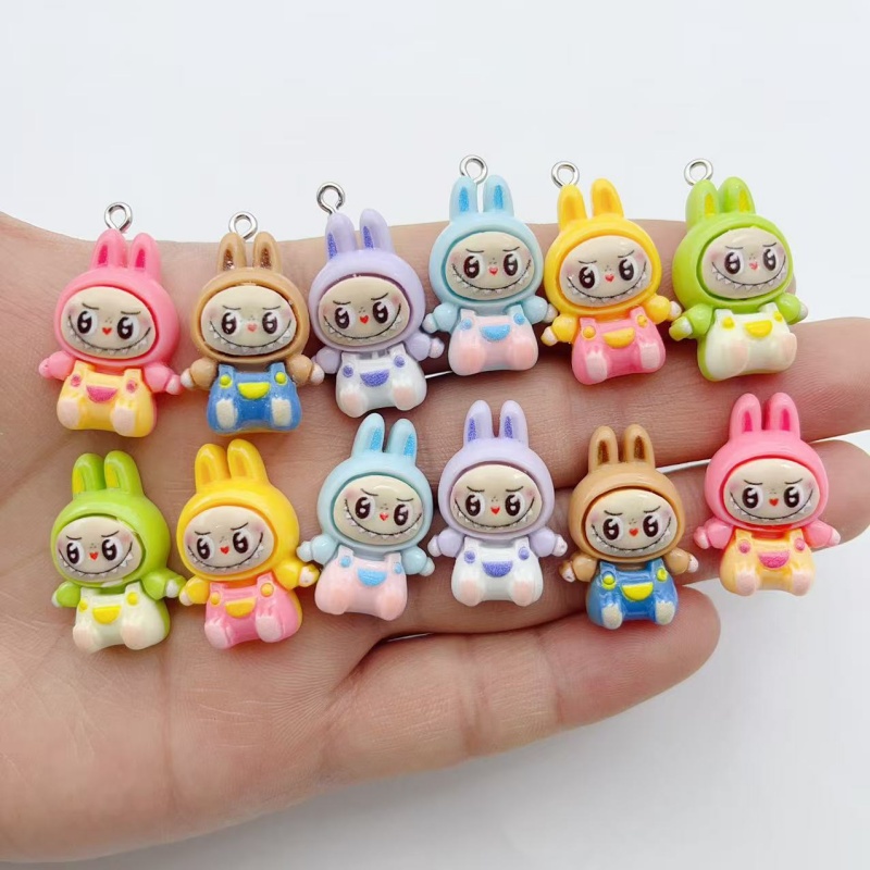 10Pcs Kawaii 토끼 딸기 하우스 수지 참 귀여 - Jewelry Making Charms 리뷰 및 가격