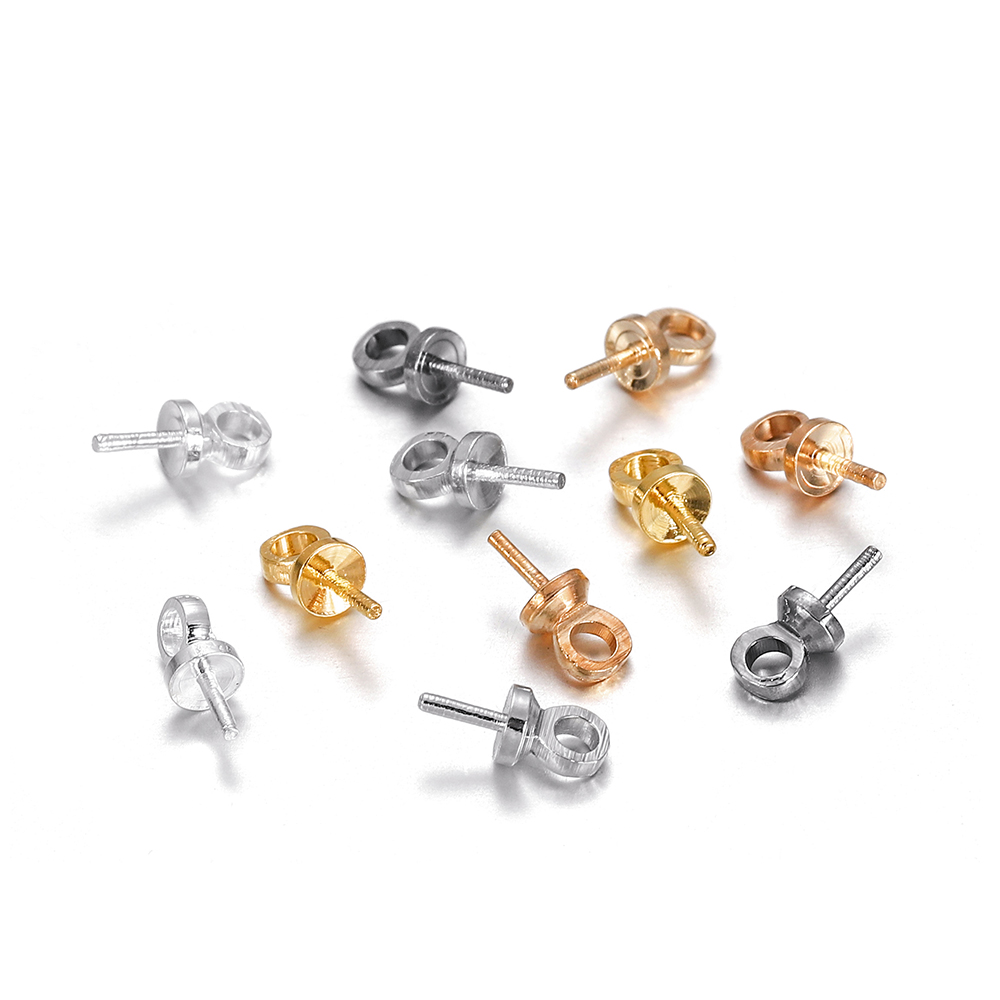 50-100 개/몫 금속 매력 스크류 아이 Bails  - Jewelry Making Rivets 리뷰 및 가격
