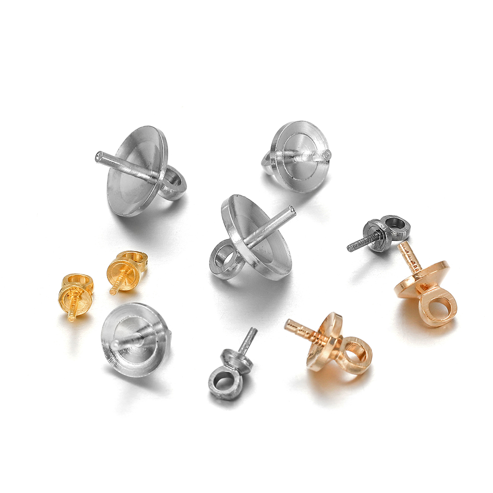 50-100 개/몫 금속 매력 스크류 아이 Bails  - Jewelry Making Rivets 리뷰 및 가격