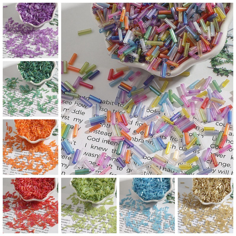 2x7mm 600개/묶음 쌀 모양 크리스탈 비즈 튜브  - Seed Bead Tube 리뷰 및 가격