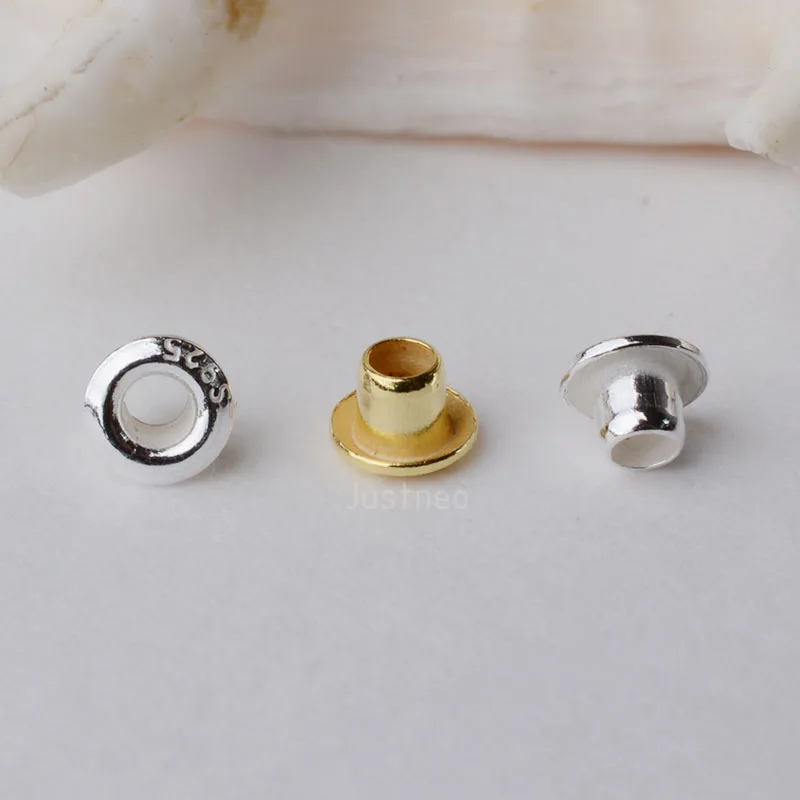 큰 구멍 구슬에 대 한 925 스털링 실버 그로멧 구멍 - Jewelry Making Rivets 리뷰 및 가격