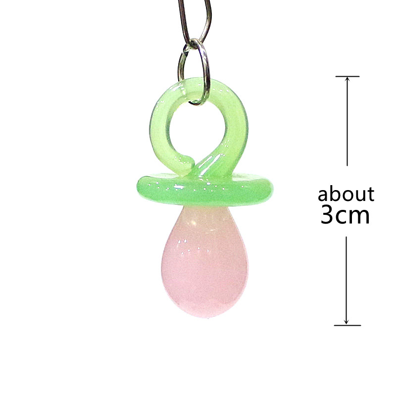 소형 유리 젖꼭지 매력 귀여운 젖꼭지 모양 펜던트 DI - Jewelry Making 3 Year Old 리뷰 및 가격