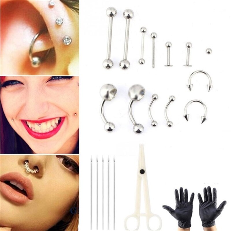 일회용 전문 바디 피어싱 도구 세트 1세트, 피어싱 바 - Jewelry Making Kit Professional 리뷰 및 가격