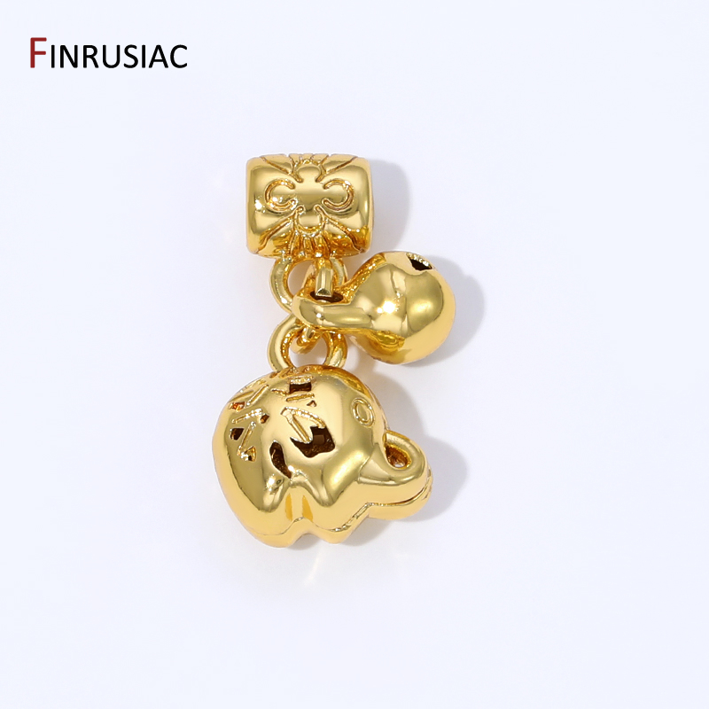 18K 금도금 황동 펜던트 베일, 행운의 종 모양 참이 - Jewelry Making Charms 리뷰 및 가격